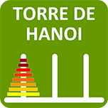 Torre de Hanoi. Mueve la torre en el menor número de movimientos posible.